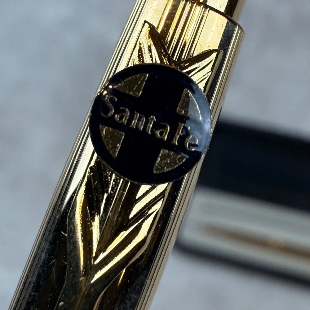 Parker Insignia 12K Gold Filled Pen Pencil Set Santa Fe Railway Logo Made in USA
